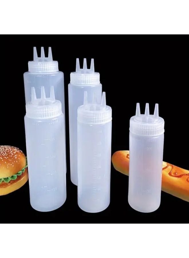 White 400ML PVC Free Squeeze Bottle For Sauces Condiments Kitchen BBQ Baking Camping - Image 5